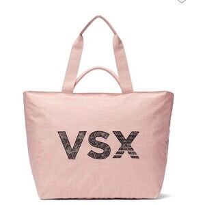 Victoria's Secret VSX Tote Bag Womens Large Pink Gym Travel Beach Carryall